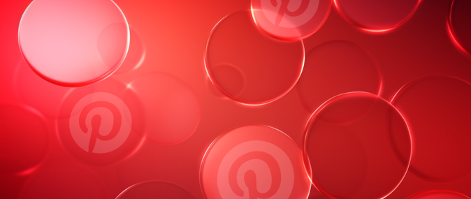Red circles against a red background with the Pinterest logo on them representing Pinterest affiliate marketing.