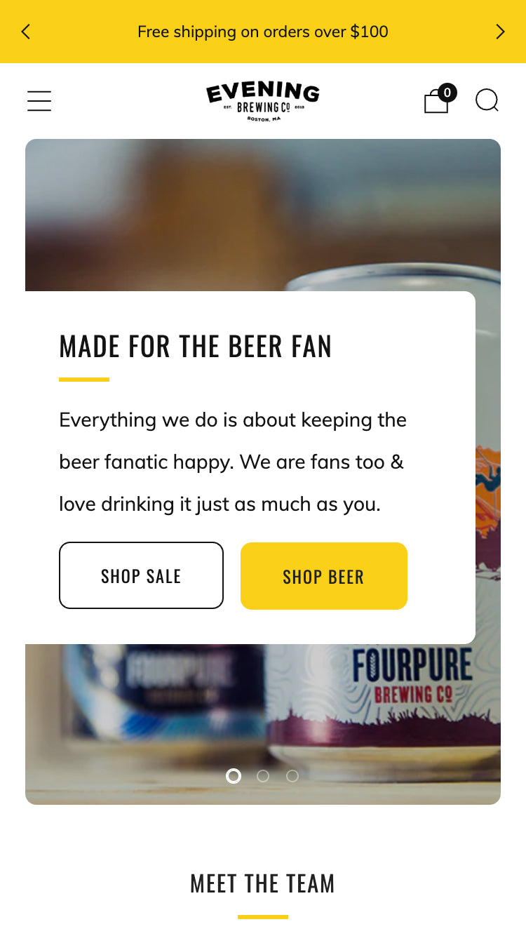 Theme screenshot that previews Evening