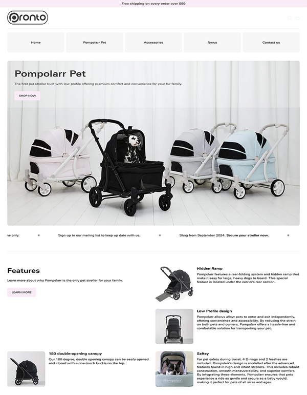 Schermafbeelding van webshop voor 